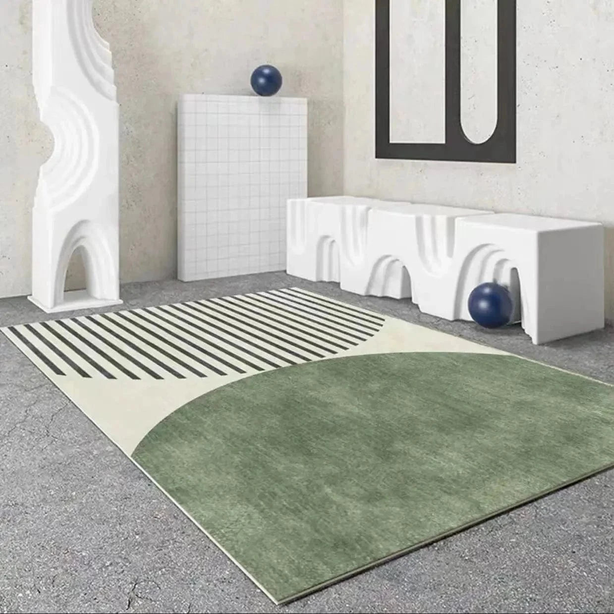 Ma boutique Vert / 80x120cm Tapis pour chambre style nordique élégante