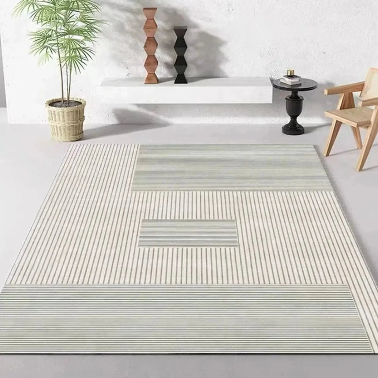 Ma boutique Gris / 80x120cm Tapis pour chambre style nordique Géométrique