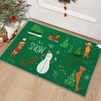 Tapis de porte de Noël Snow