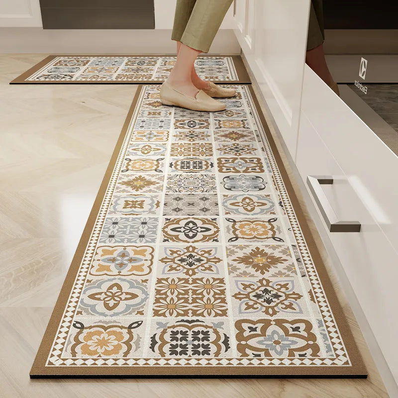 Tapis de cuisine VIKAMA Artistique — Marron