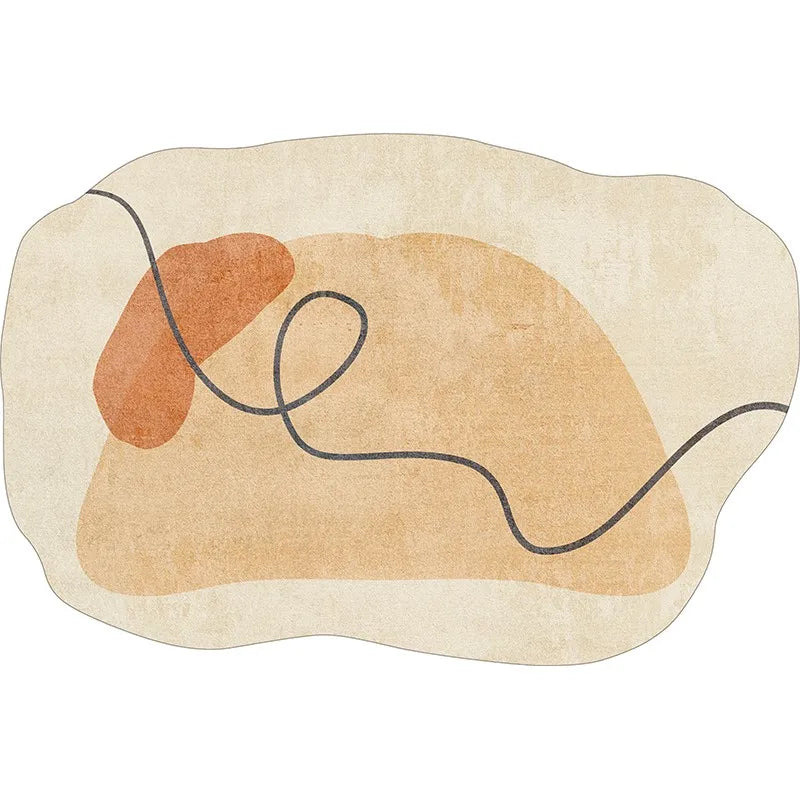 Tapis nordique de forme irrégulière Bronze