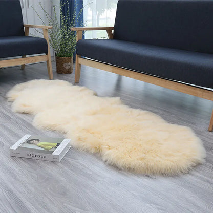 Tapis moelleux en fausse fourrure Jaune Doux — Shaggy Premium