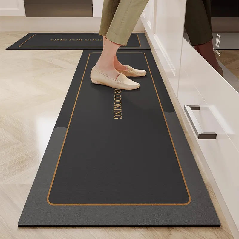Tapis de cuisine VIKAMA Noir — Antidérapant & Confort