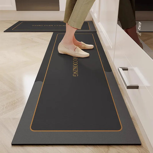 Tapis de cuisine VIKAMA Noir — Antidérapant & Confort