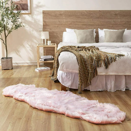 Tapis moelleux en fausse fourrure Rose — Shaggy Premium