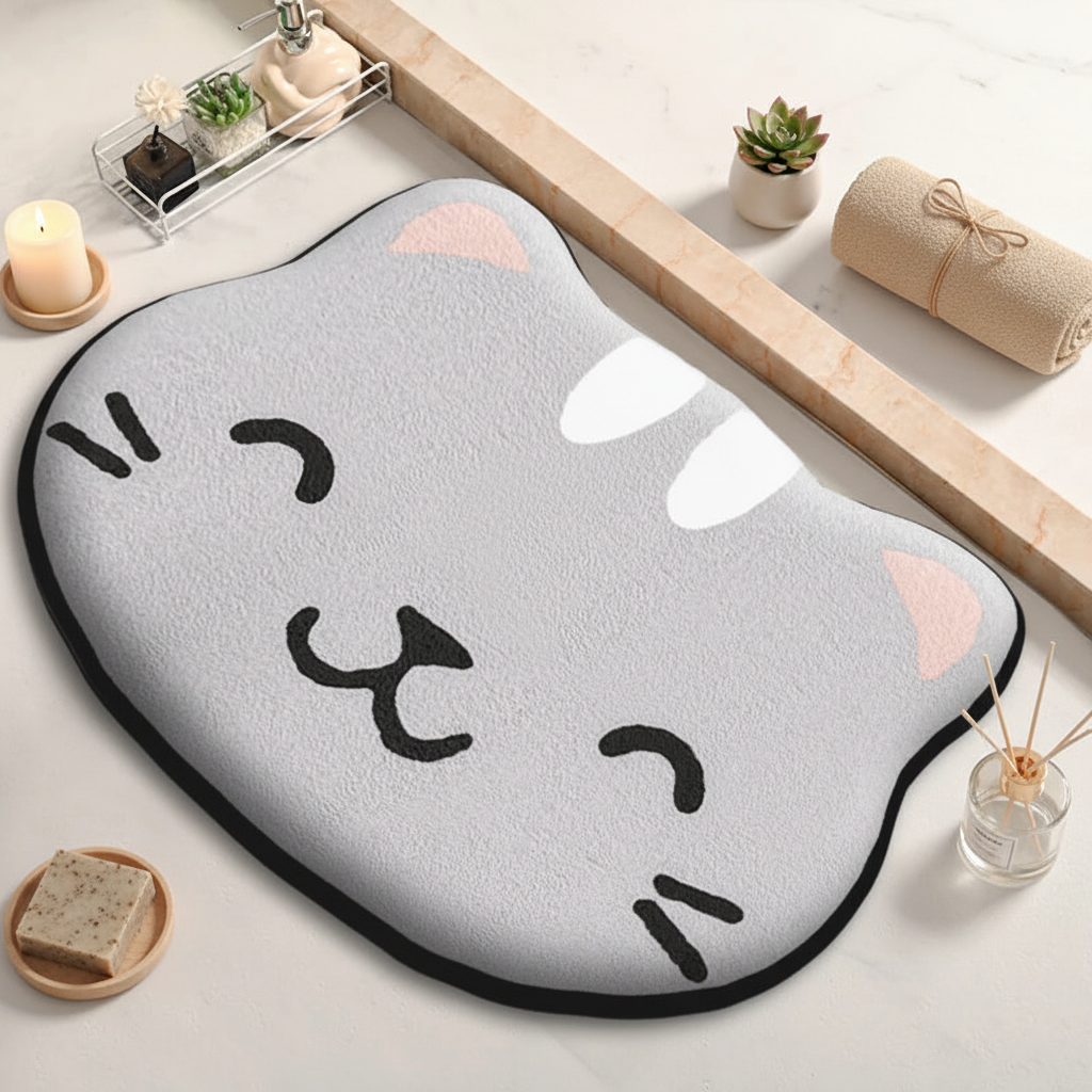 Ambiance spa tapis de bain chat