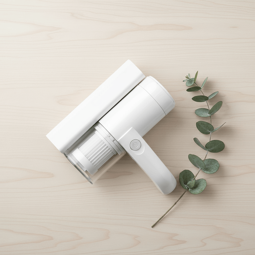 Aspirateur UV sans fil tapis - Portatif et Efficace pour un Nettoyage Optimal Blanc