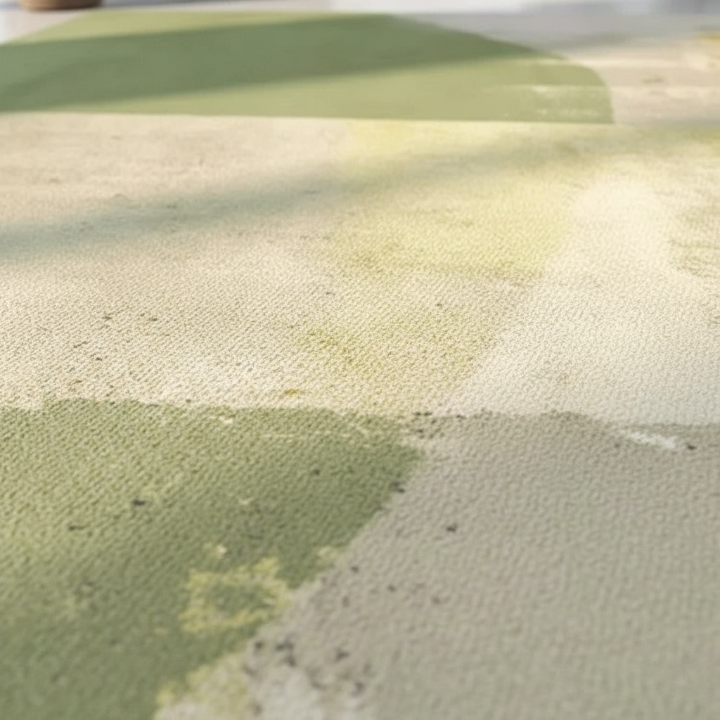 Détails et texture du tapis nordique tacheté