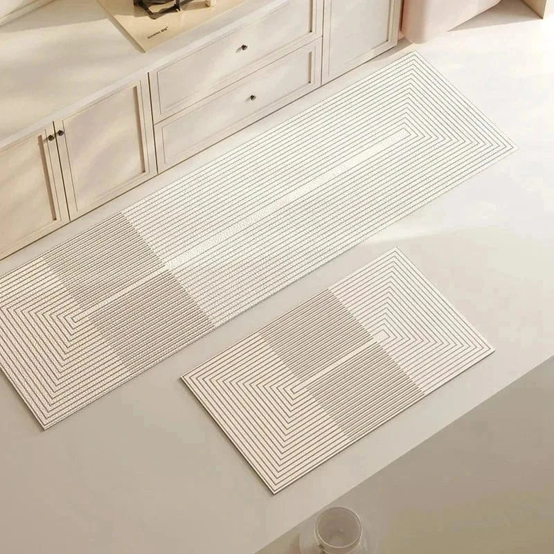 Ma boutique Beige / 40x60cm Double Tapis de cuisine antidérapant Géométrique