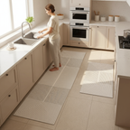 Double Tapis de Cuisine Antidérapant Géométrique pour un Intérieur Sécurisé