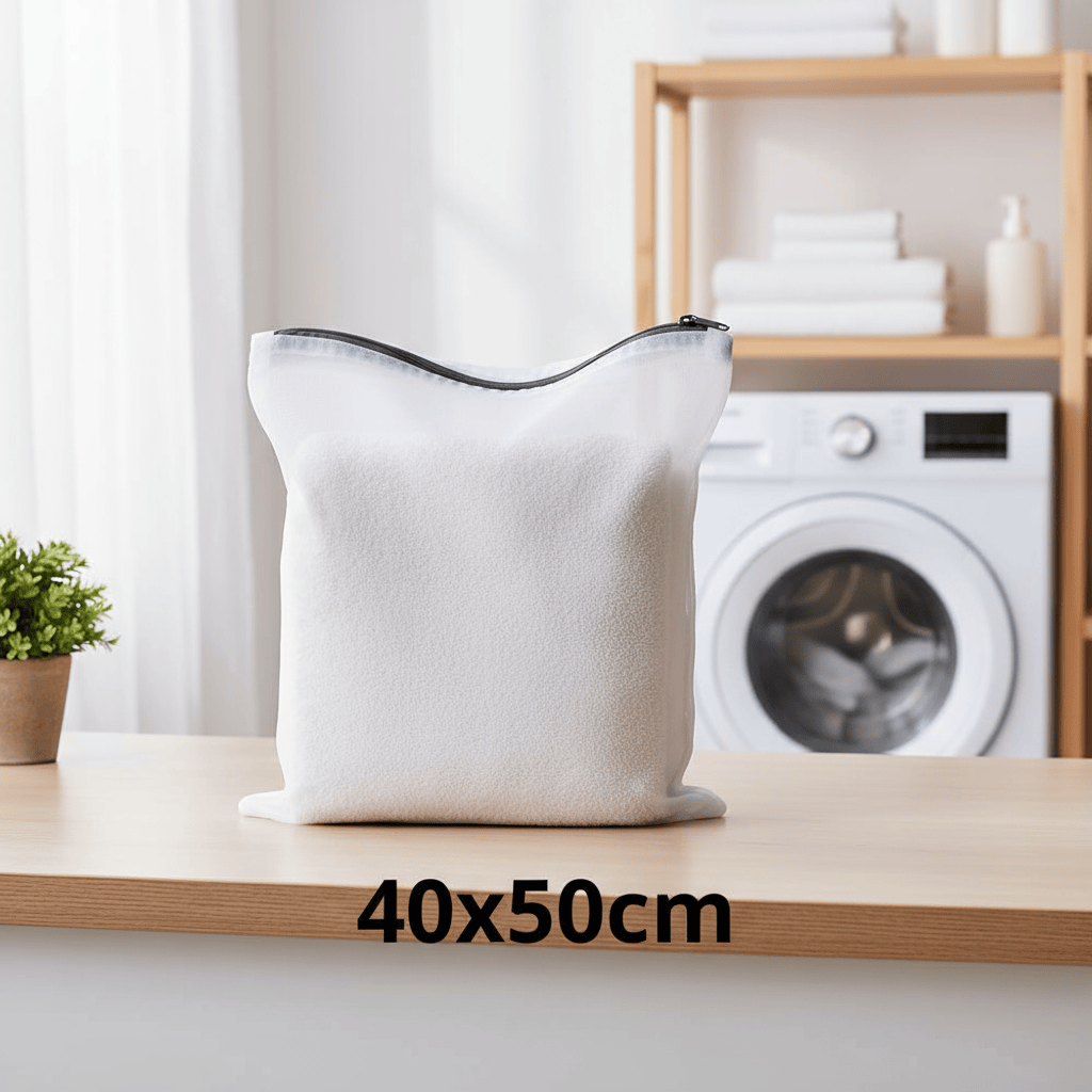 Filet de lavage pour tapis en maille nid d'abeille blancs - Protection optimale pour vos tapis Blanc / 40x50cm 2PCS