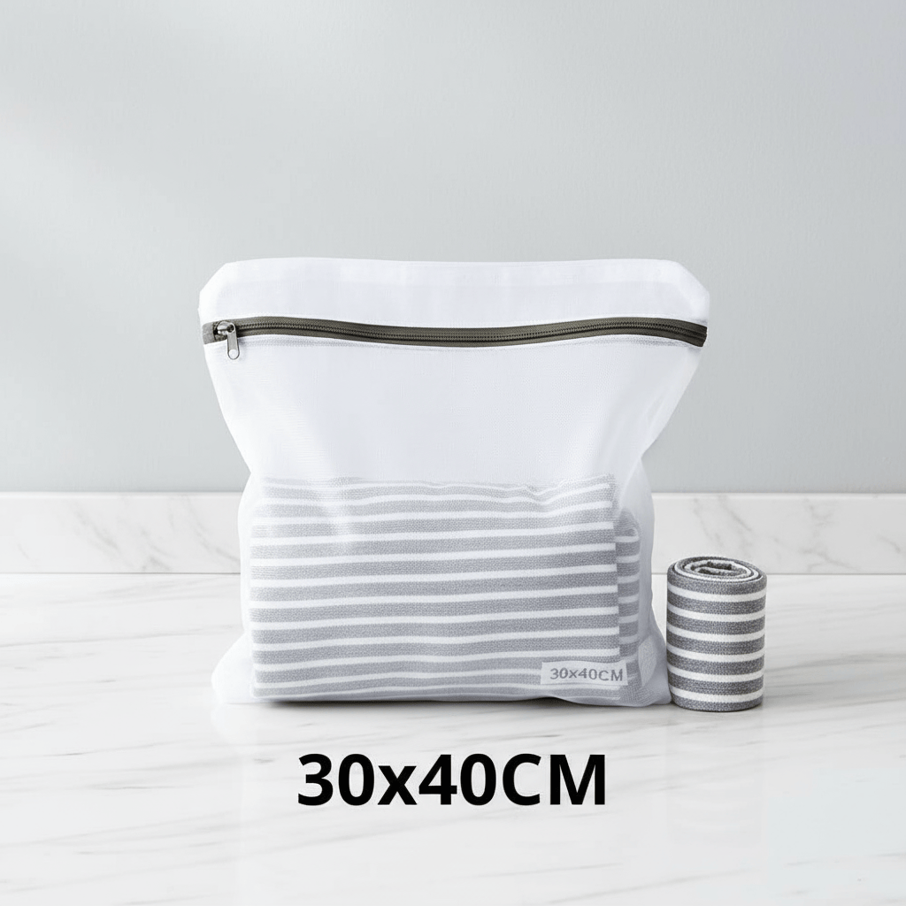 Filet de lavage pour tapis en maille nid d'abeille blancs - Protection optimale pour vos tapis Blanc / 30x40cm 2PCS