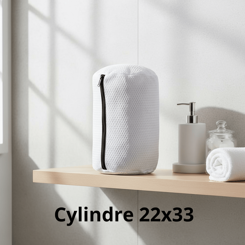 Filet de lavage pour tapis en maille nid d'abeille blancs - Protection optimale pour vos tapis Blanc / Cylindre 2PCS