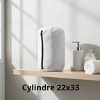 Filet de lavage pour tapis en maille nid d'abeille blancs - Protection optimale pour vos tapis Blanc / Cylindre 2PCS