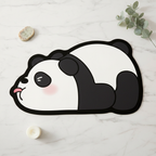 Flat lay tapis panda farceur