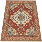 Tapis Berbère Rétro losange Rouge - vue 3