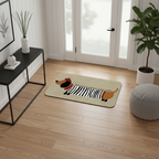 Tapis teckel rayé - Entrée moderne élégante