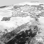 Tapis Berbère teinte feutré Noir et Blanc - survol