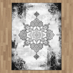 Tapis Berbère teinte feutré Noir et Blanc - vue 3