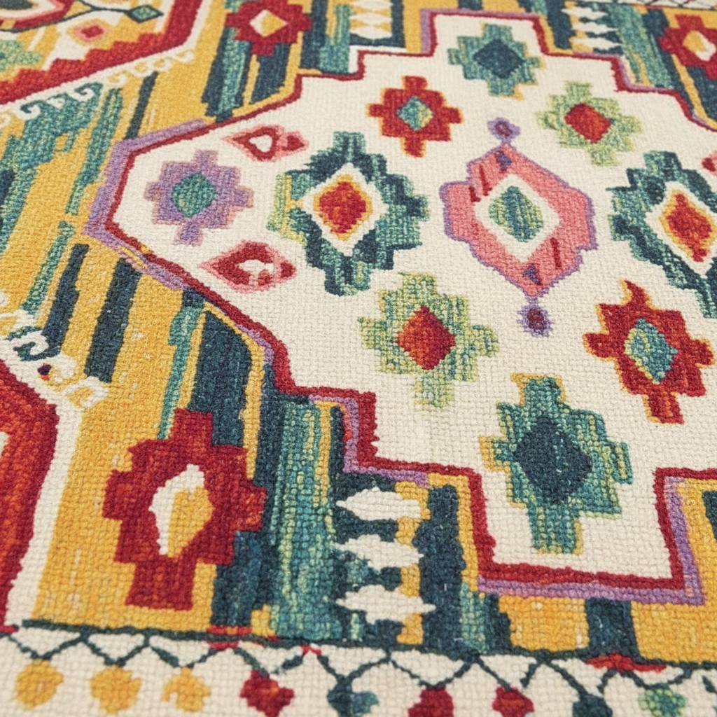 Tapis Berbère Coloré - survol