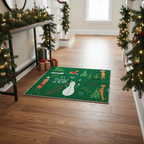 Tapis de porte de Noël Snow