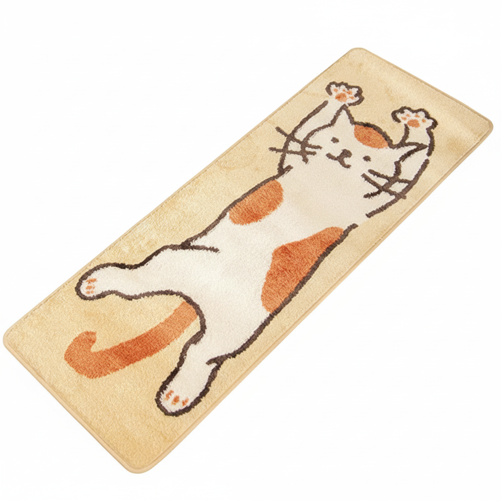 Mini Tapis VIKAMA Chat joueur - Vue produit fond blanc