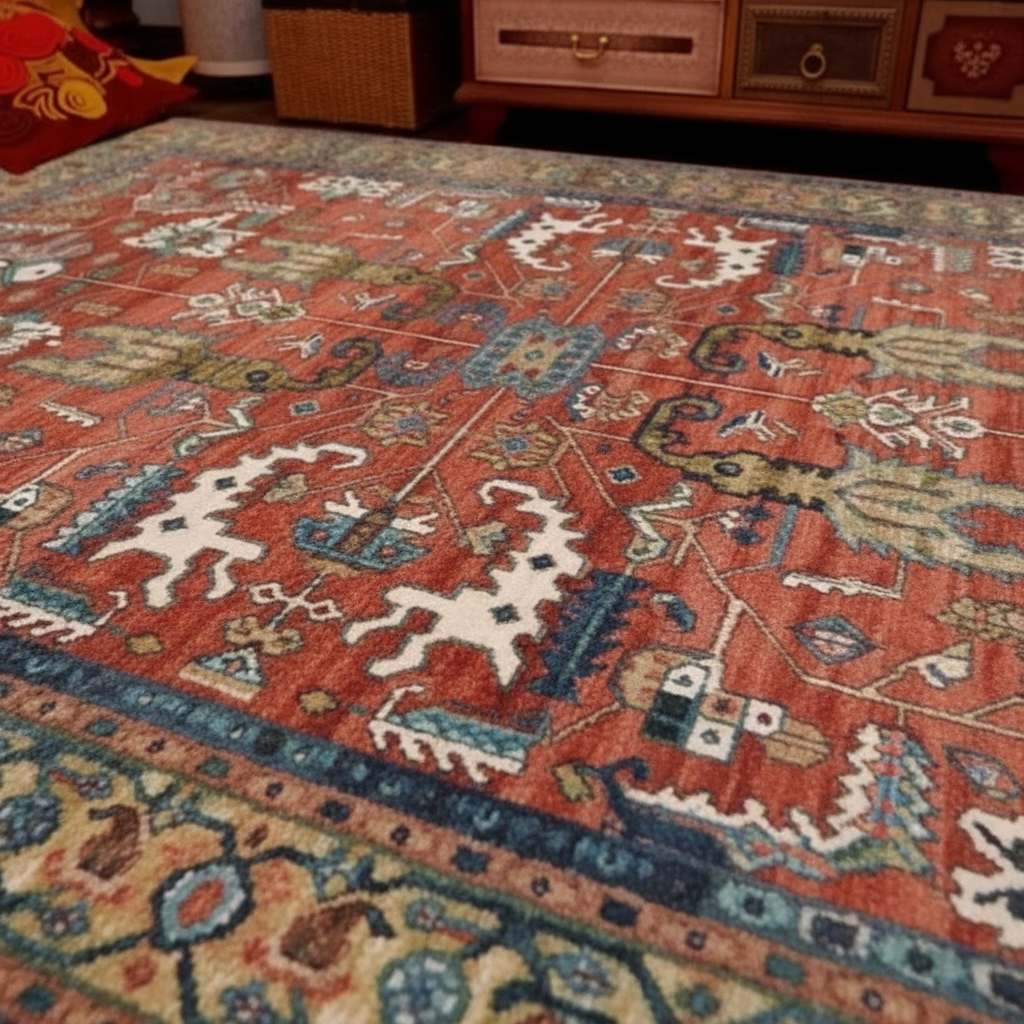 Tapis Berbère Cocooning coloré - survol