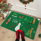 Tapis de porte de Noël Snow