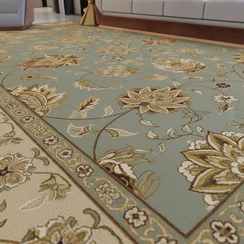 Tapis Berbère Floral Doré - survol
