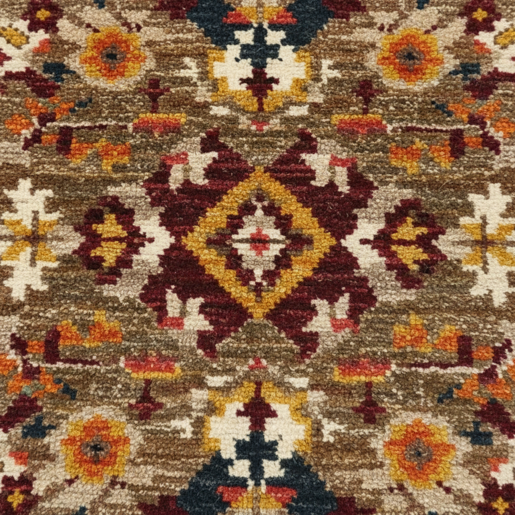 Tapis Berbère rétro classique Maron - vue 3