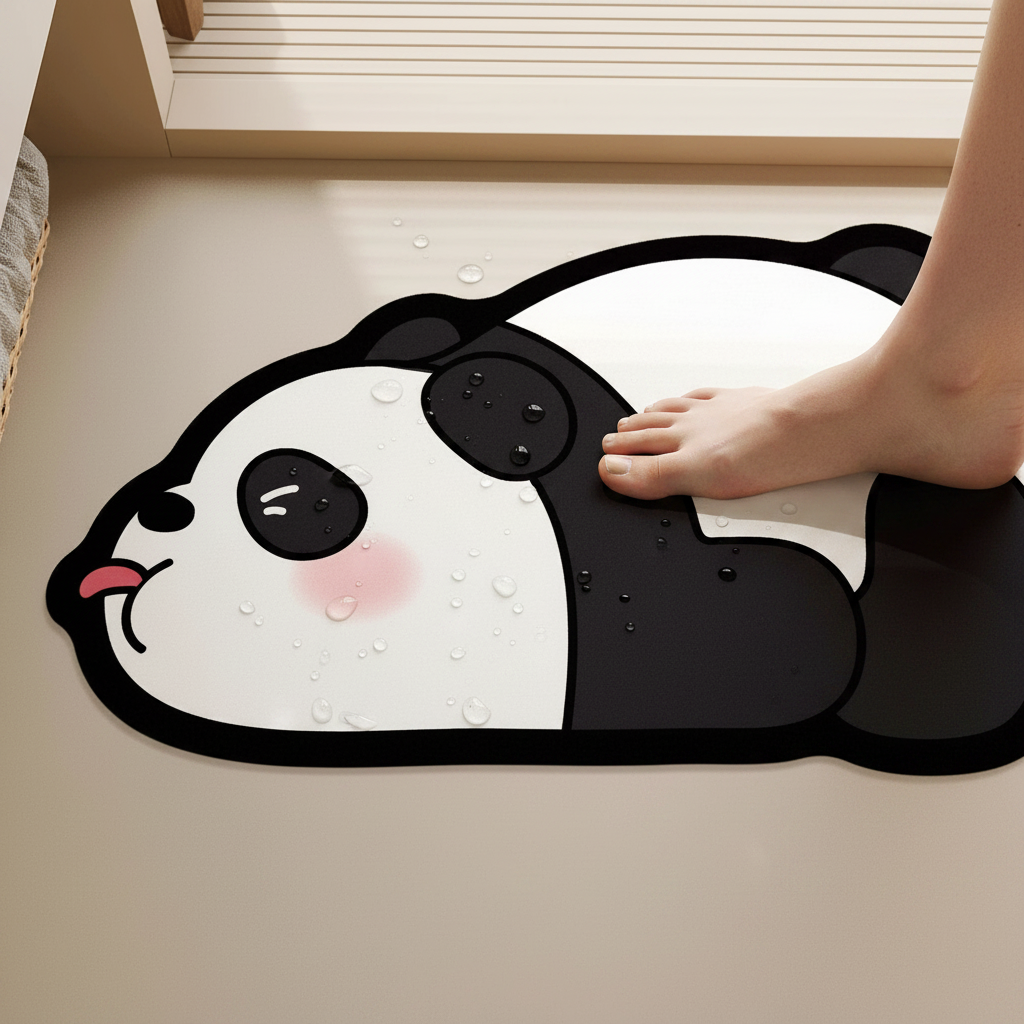 Macro texture caoutchouc tapis panda farceur