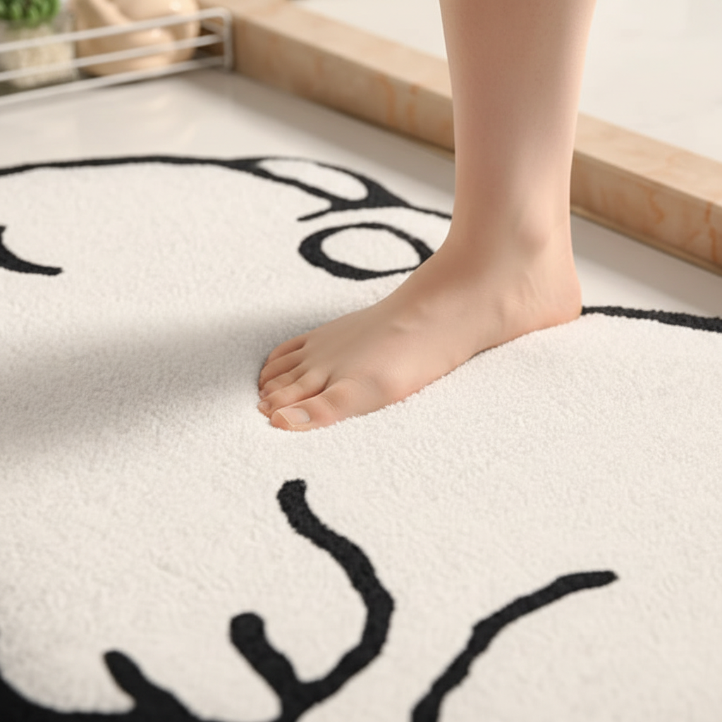 Macro texture tapis de bain ours