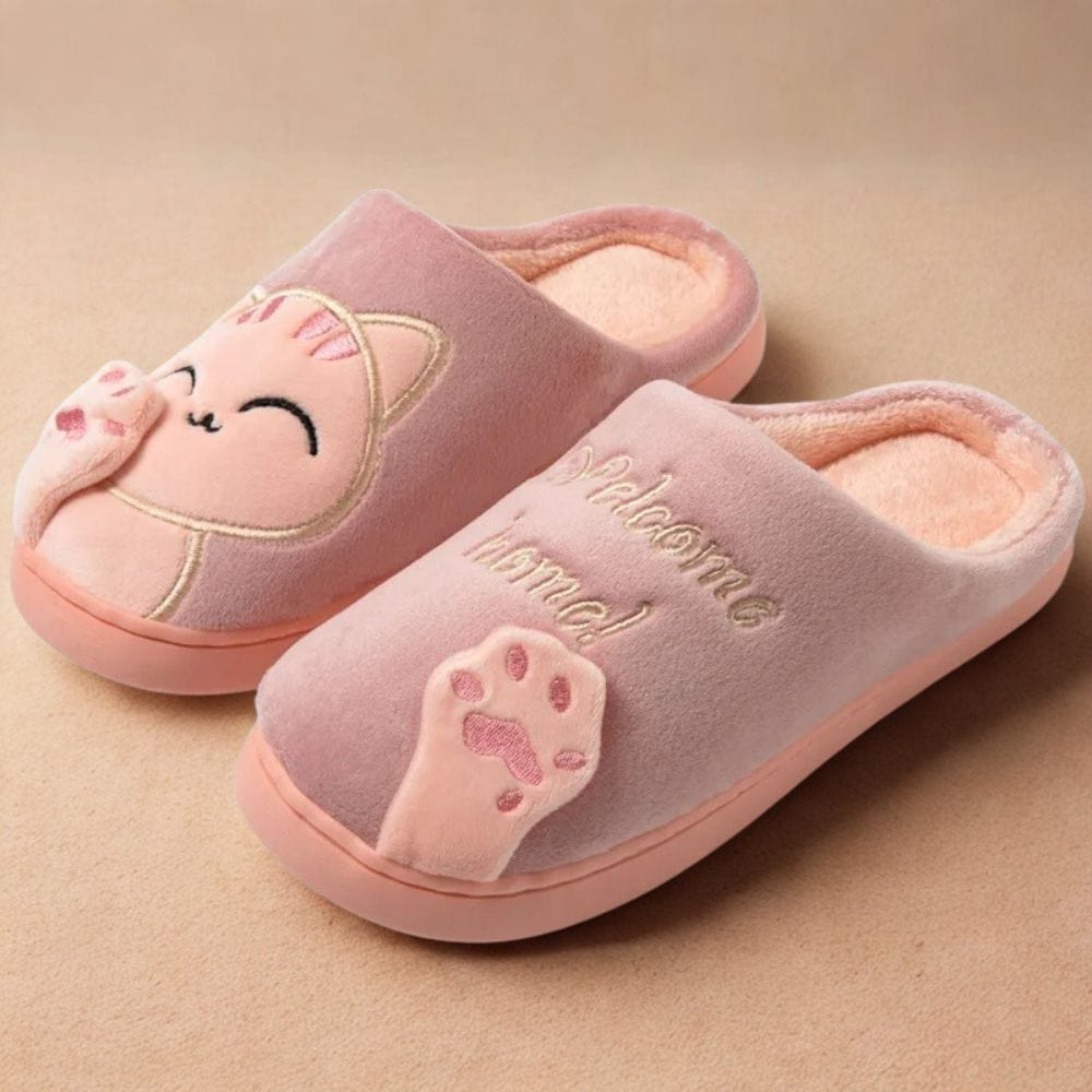 Cosysol Rose / 36-37 Pantoufles Chat Cosy Rose