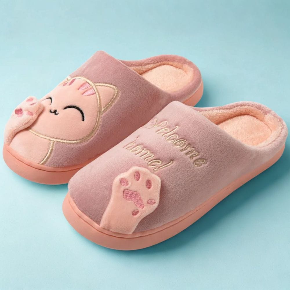 Cosysol Pantoufles Chat Cosy Rose