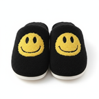 Pantoufles en coton Smiley jaune - Confort et Style pour vos Pieds