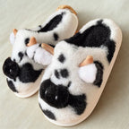 Cosysol Noir / 36-37 Pantoufles Mignone en fourrure de vache Noir et Blanc Tacheté