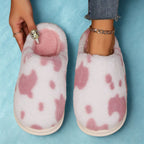 Cosysol Pantoufles Mignone en fourrure de vache Rose