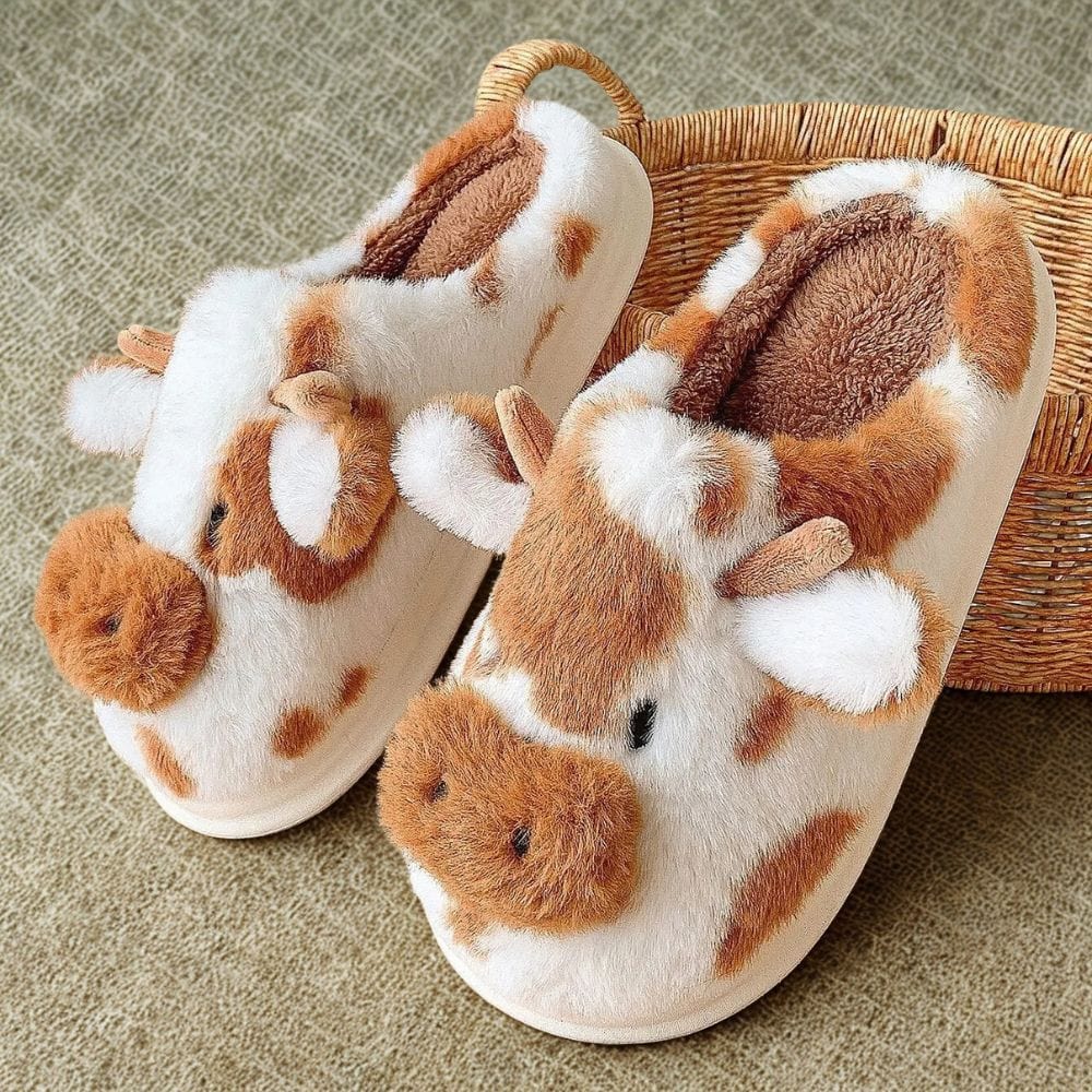 Cosysol Marron / 36-37 Pantoufles Mignone et Cosy en Vache Marron