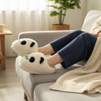 Pantoufles panda câlin en pousse de bambou pour un confort doux et chaleureux