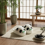 Pantoufles panda câlin en pousse de bambou pour un confort doux et chaleureux