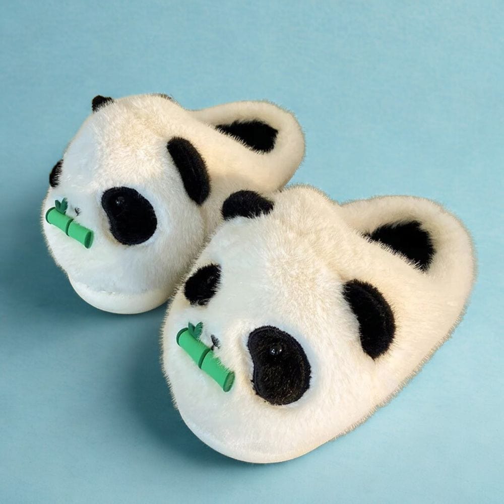 Cosysol Pantoufles panda câlin pousse de bambou