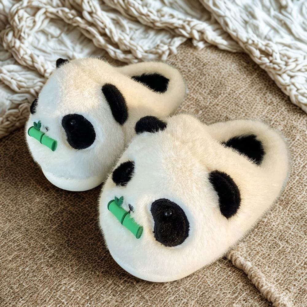 Cosysol Blanc / 36-37 Pantoufles panda câlin pousse de bambou
