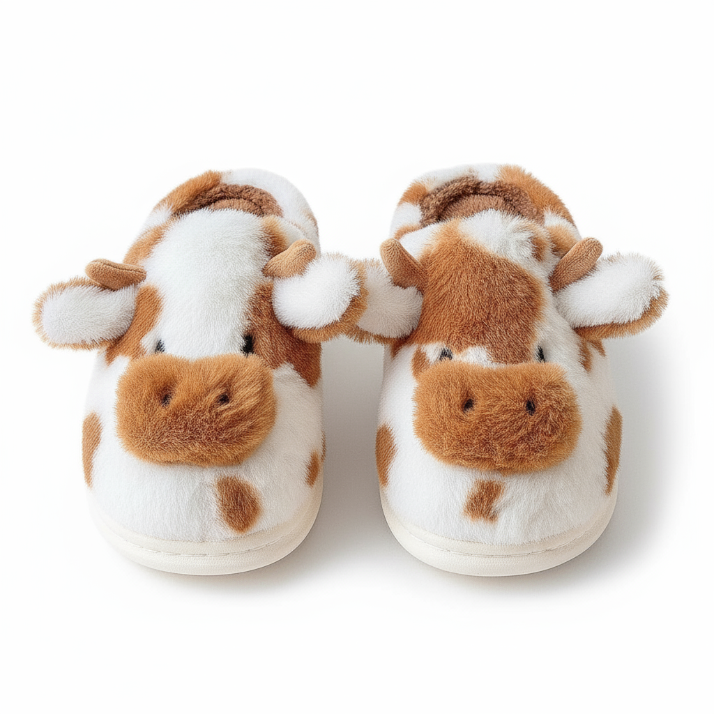 Pantoufles Vache Marron Mignonne et Cosy Marron / 36-37