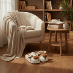 Pantoufles Vache Marron Mignonne et Cosy