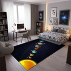 Tapis 3D Système Solaire Enfant pour Chambre d'Enfant