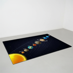 Tapis 3D Système Solaire Enfant pour Chambre d'Enfant