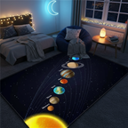 Tapis 3D Système Solaire Enfant pour Chambre d'Enfant