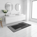 Tapis anthracite double vasque