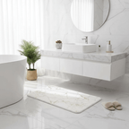 Tapis antidérapant salle de bain blanc de haute qualité