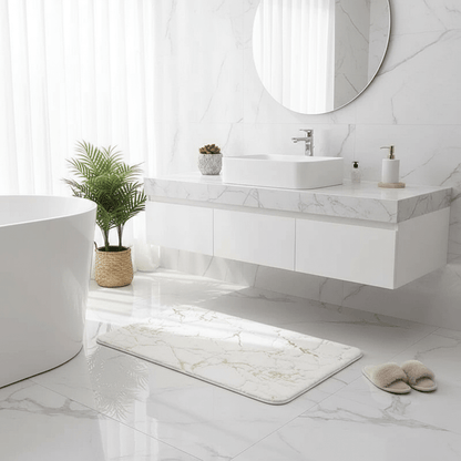 Tapis antidérapant salle de bain blanc de haute qualité